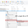 ZIP a single file in windows 10