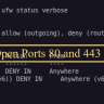 How to Open Ports 80 and 443 in UFW?